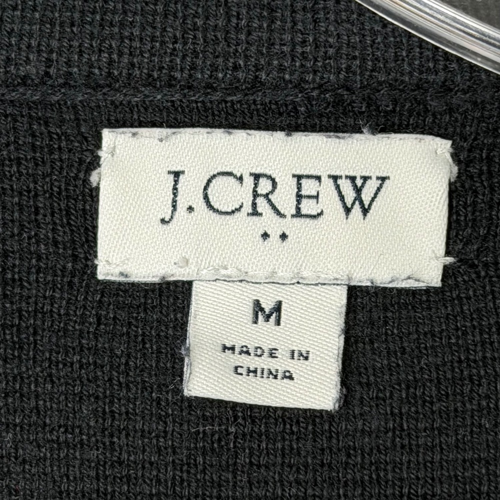 J. Crew Factory Schoolboy Sweater Blazer Womens M Black Classic One Button - Picture 2 of 8